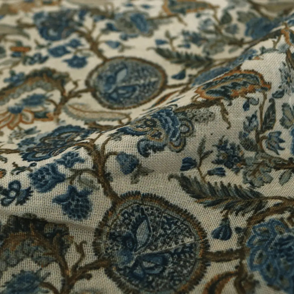 Western Acanthus Flower Jungle Digital Printed Fabric - Linen – poli 0 fvs2035 110 western acanthus flower jungle digital printed fabric linen 1