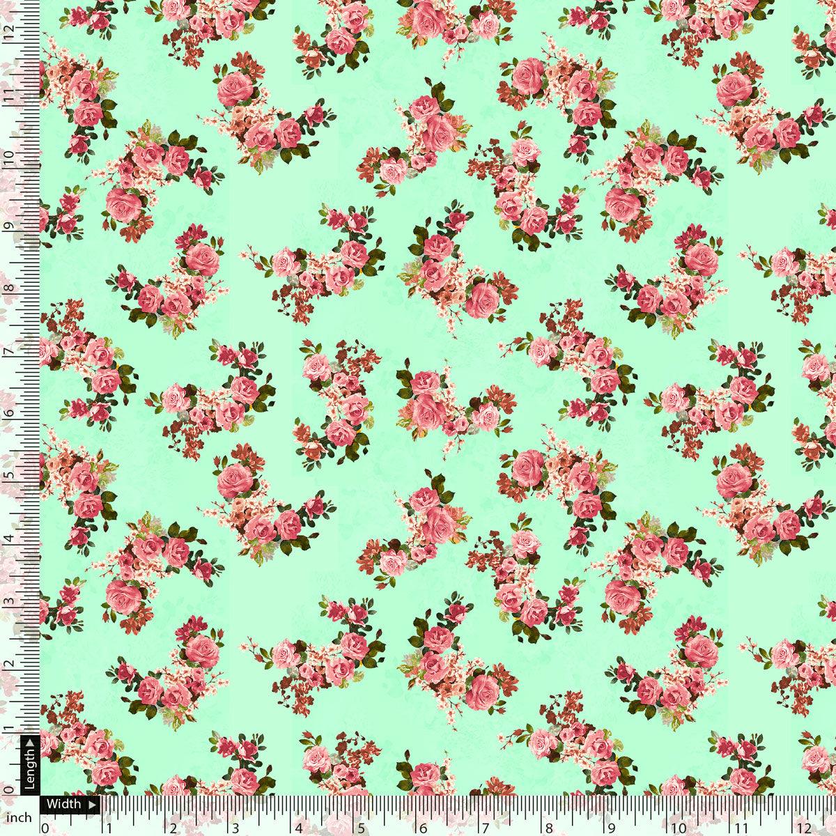Lime Flower Pashmina Printed Fabric - FAB VOGUE Studio®