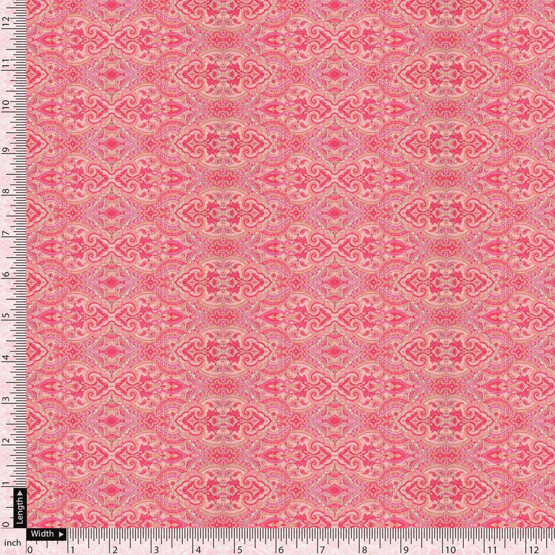 Pink Abstract Pashmina Printed Fabric - FAB VOGUE Studio®