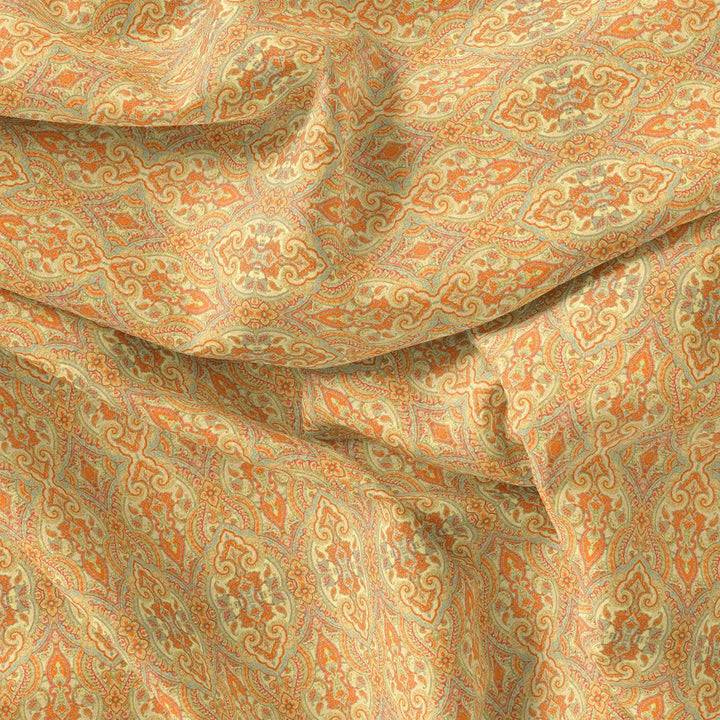 Yellow Abstract Pashmina Printed Fabric - FAB VOGUE Studio®