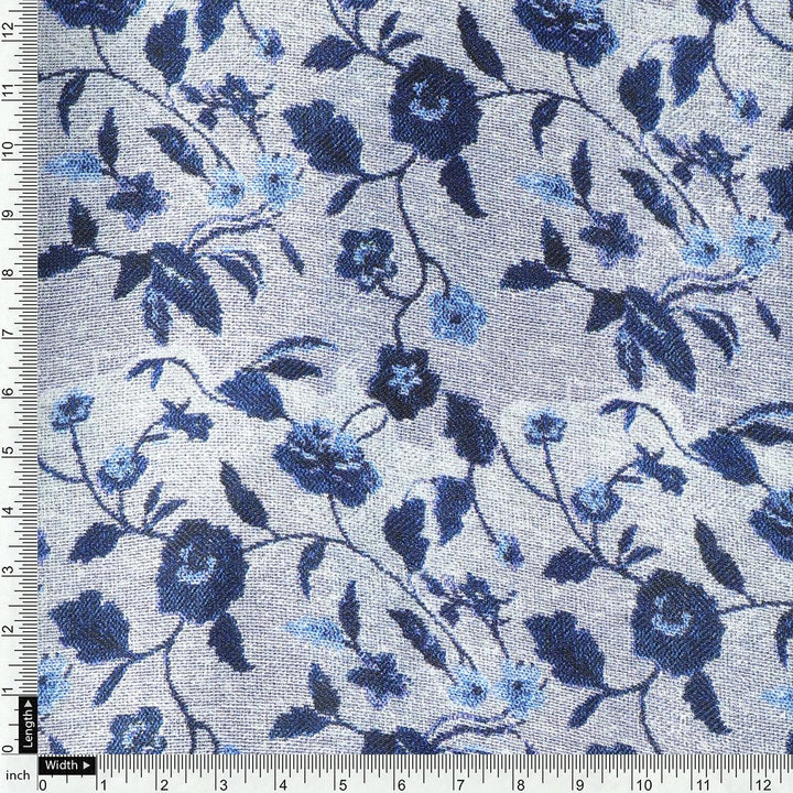 Off Gray Liberty Pashmina Printed Fabric - FAB VOGUE Studio®