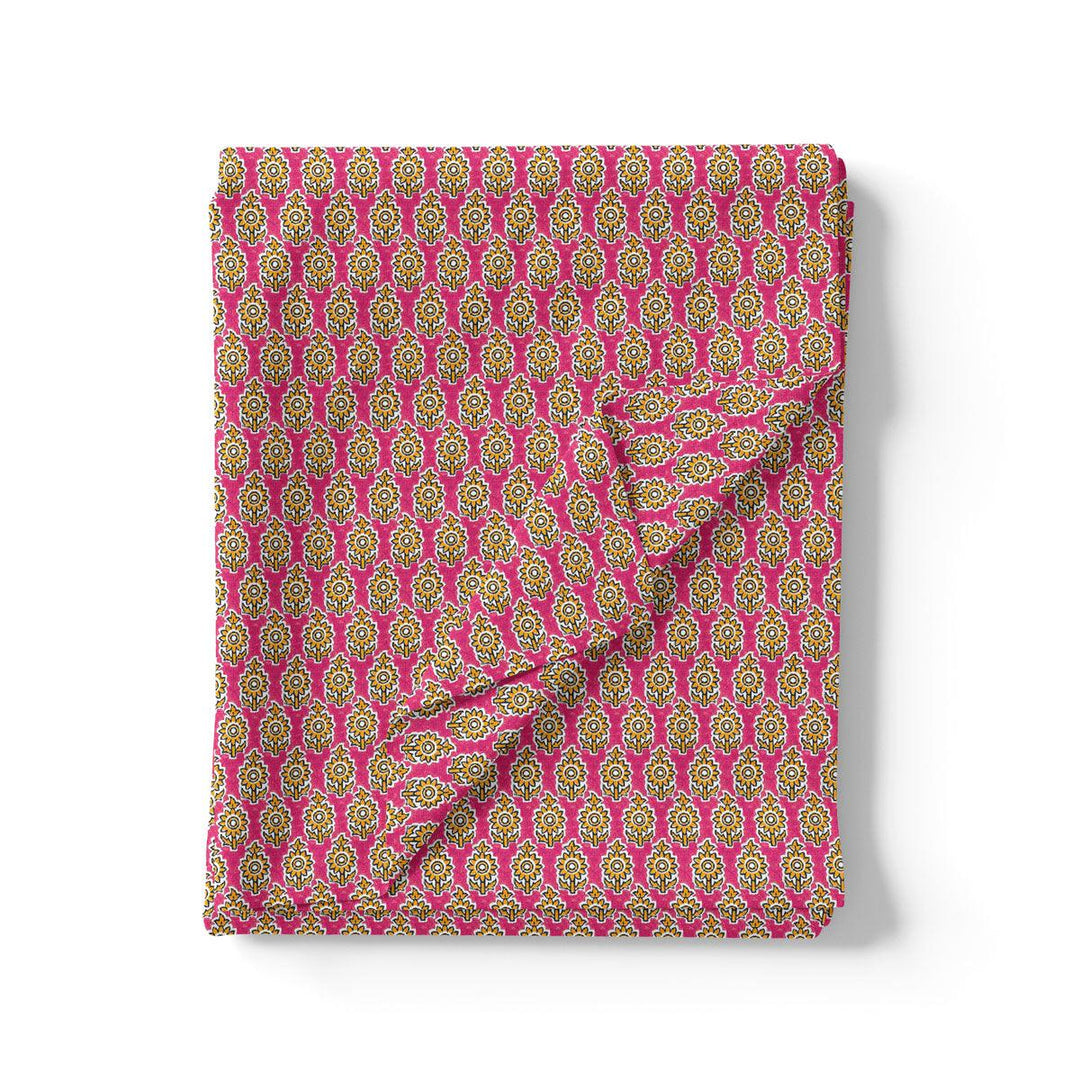 Pink Flower Pashmina Printed Fabric - FAB VOGUE Studio®