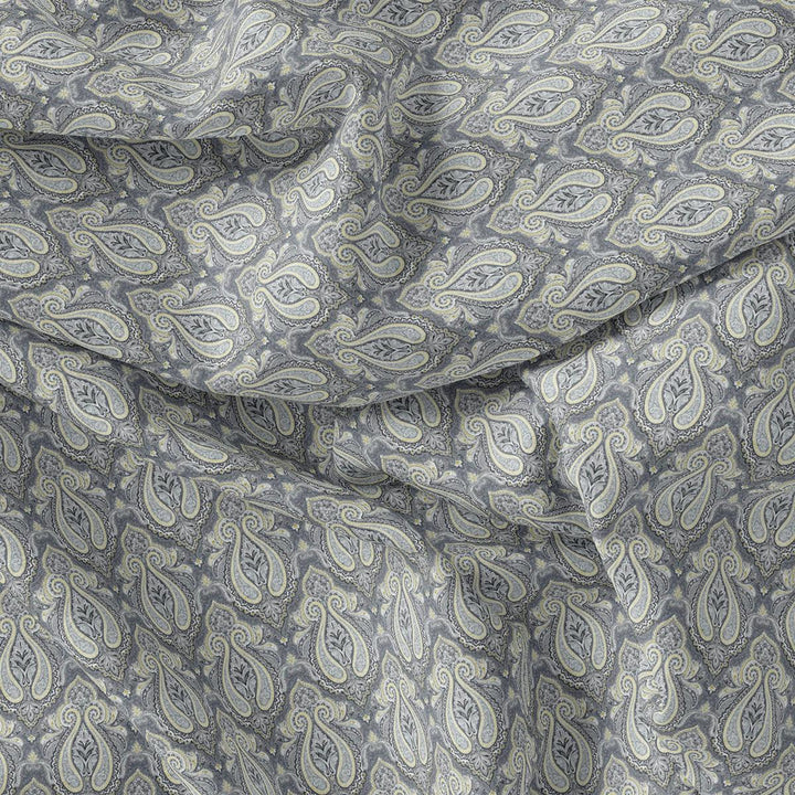Gray Paisley Pashmina Printed Fabric - FAB VOGUE Studio®