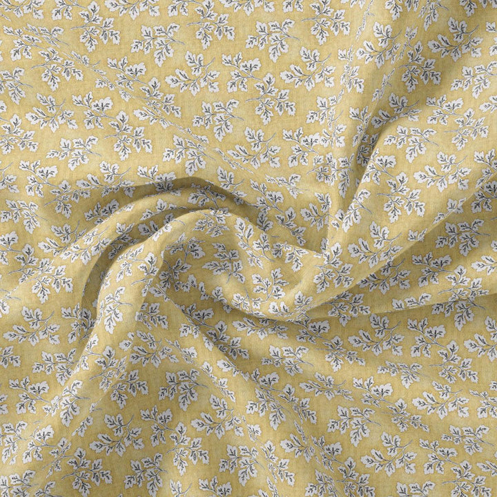 Tan Leaves Pashmina Printed Fabric - FAB VOGUE Studio®