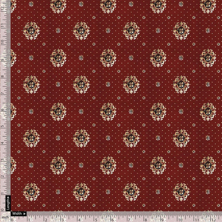 Maroon Flower Pashmina Printed Fabric - FAB VOGUE Studio®
