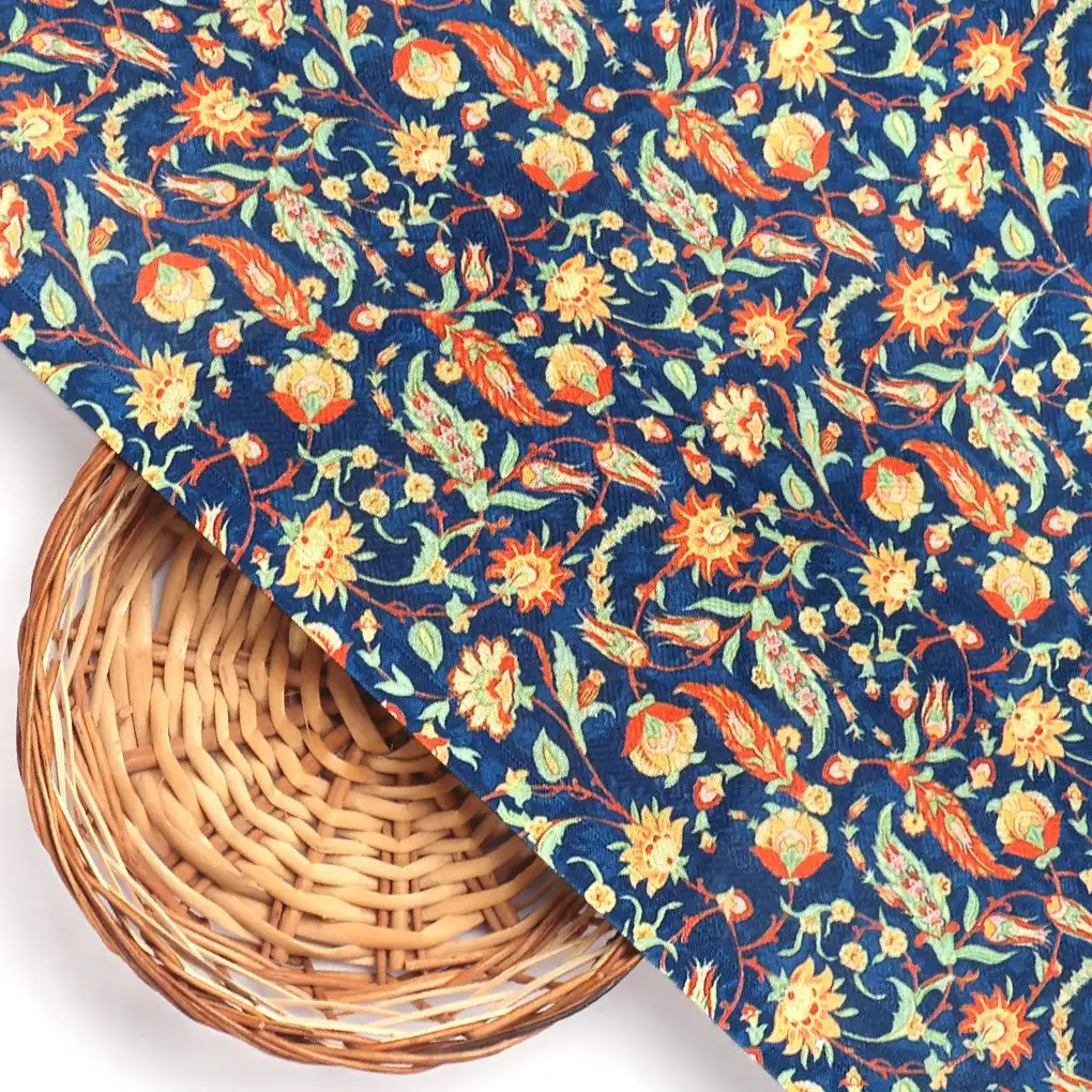 Blue Calico Pashmina Printed Fabric – popa 0 ma016131 108 blue calico pashmina printed fabric 2