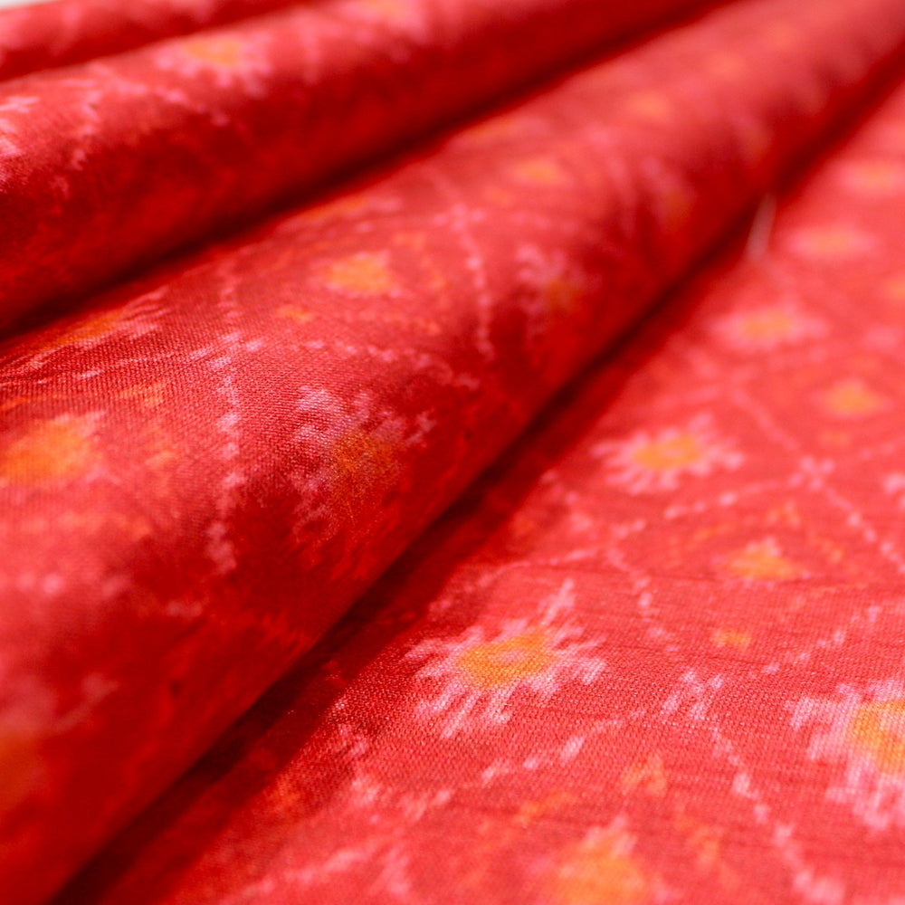 Red Check Digital Printed Fabrics - FAB VOGUE Studio®