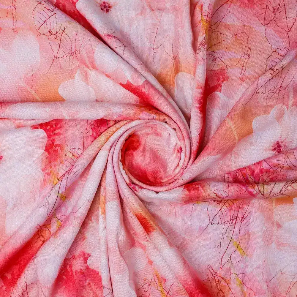 Beautiful Red Floral Digital Printed Fabric – ra 0 0ta06366 110 beautiful red floral digital printed fabric 1