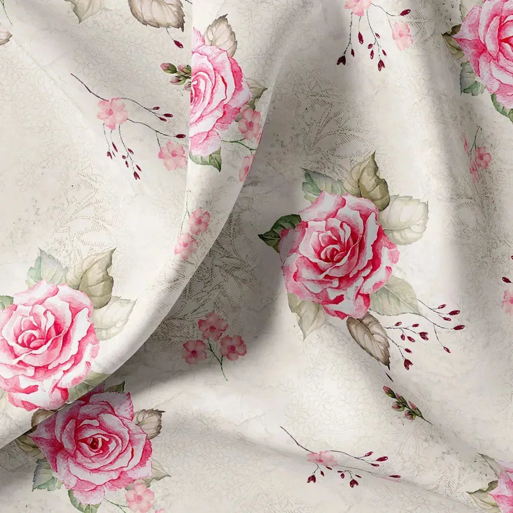 Beautiful Floating Pink Rose Digital Printed Fabric – ra 0 0ta06472 110 beautiful floating pink rose digital printed fabric 1