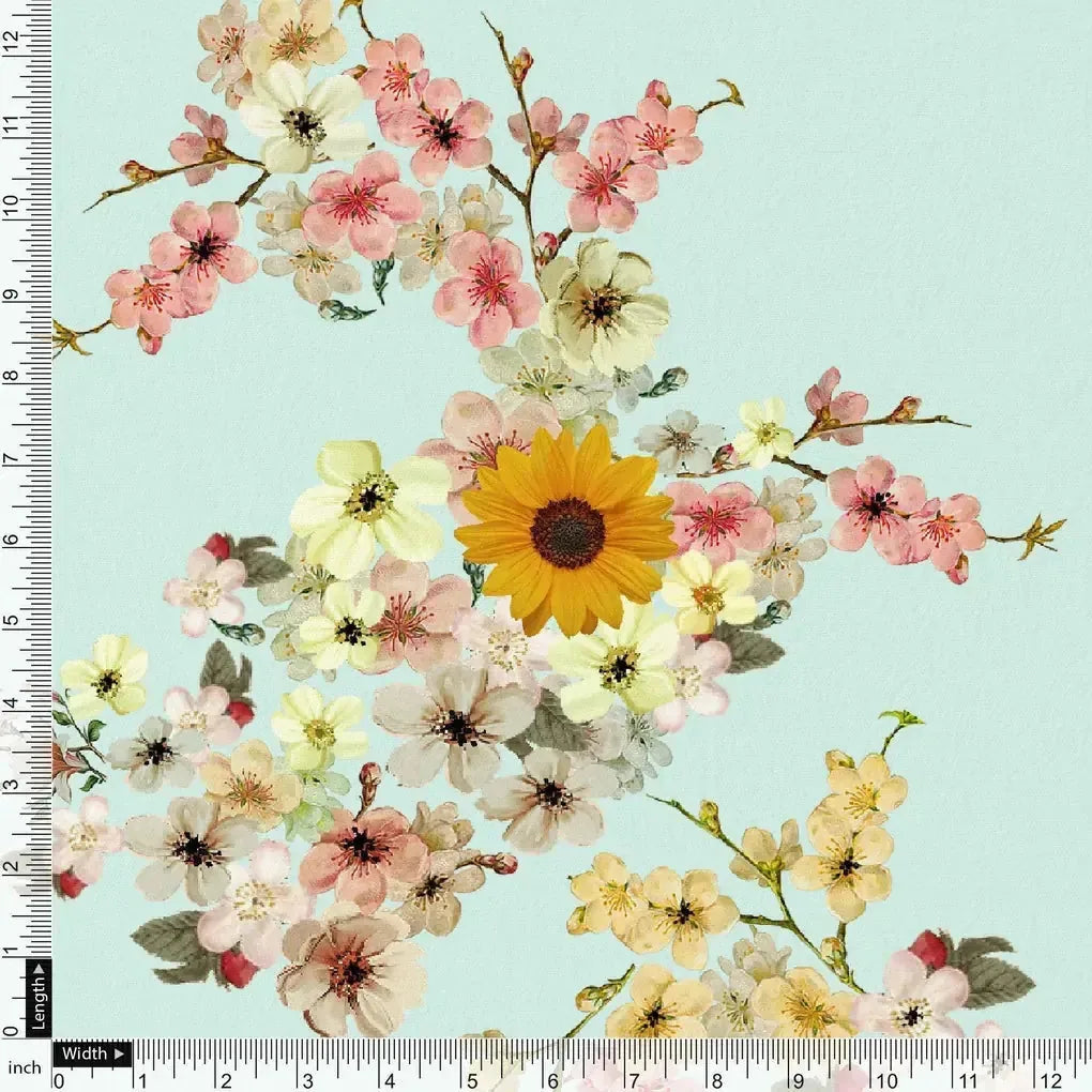 Beautiful Floral Vine Pista Base Digital Printed Fabric – ra 0 0ta7140p7 110 beautiful floral vine pista base digital printed fabric 4