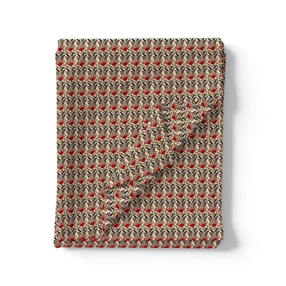 Seamless Opposite Red Flower Pattern Digital Printed Fabric - Rayon – ra 0 ma01042 110 seamless opposite red flower pattern digital printed fabric rayon 2