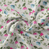 Flower With Olive Leaf Digital Printed Fabric - Rayon – ra 0 ma0109 110 flower with olive leaf digital printed fabric rayon 1