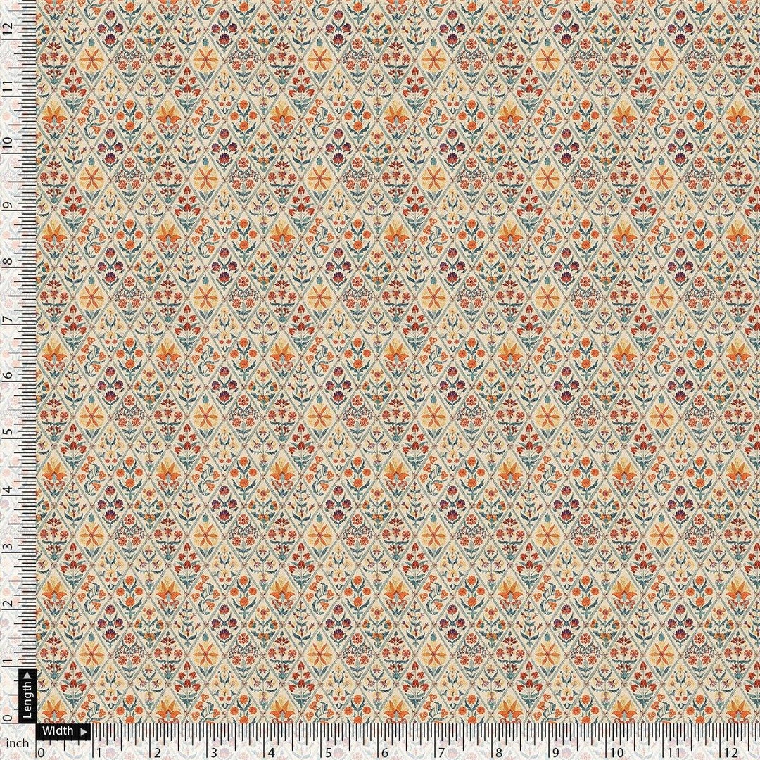 Multi Colour Of Flower Harlequin Digital Printed Fabric - Rayon - FAB VOGUE Studio®