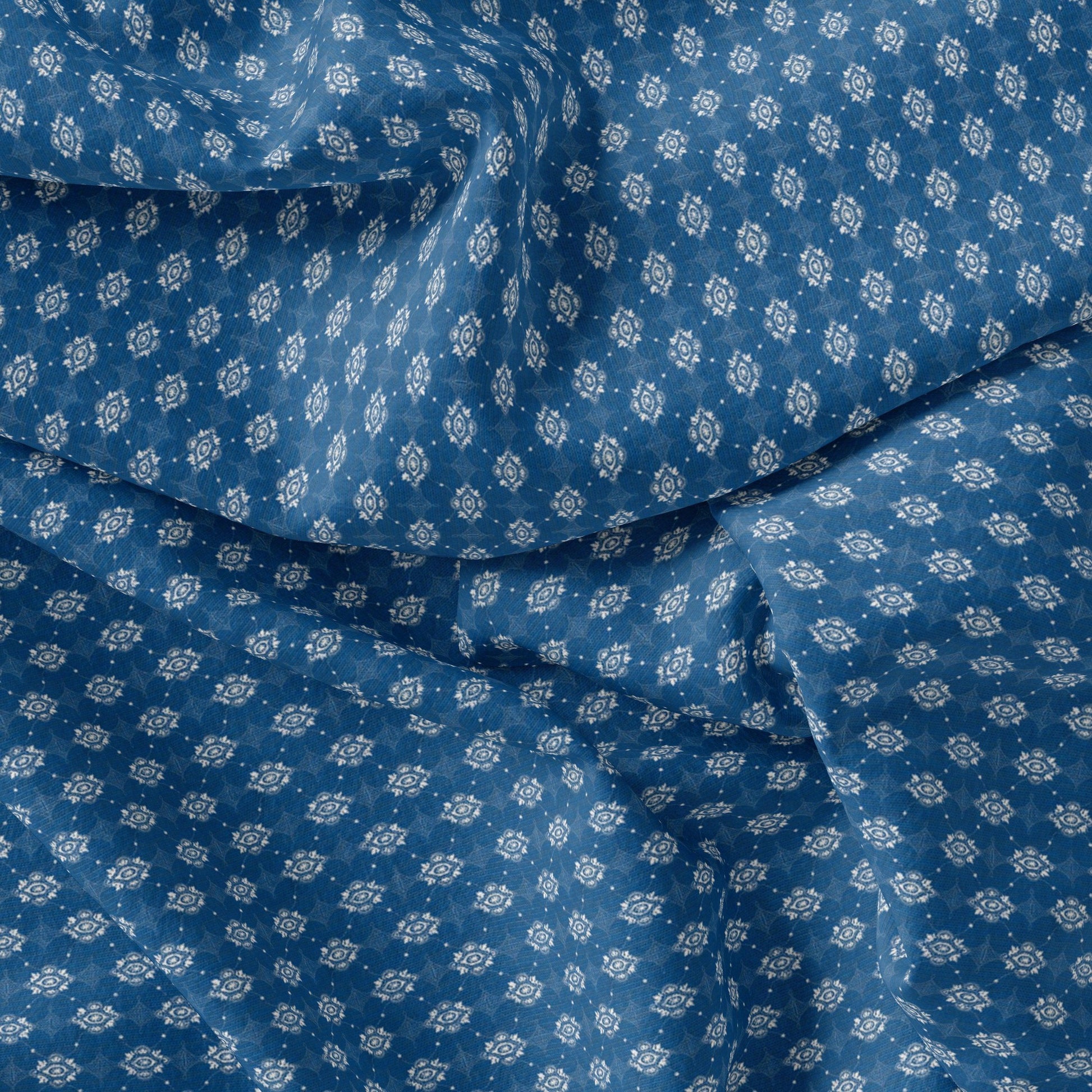 Morden Repeat Bird Eyes Pattern Digital Printed Fabric - Rayon - FAB VOGUE Studio®