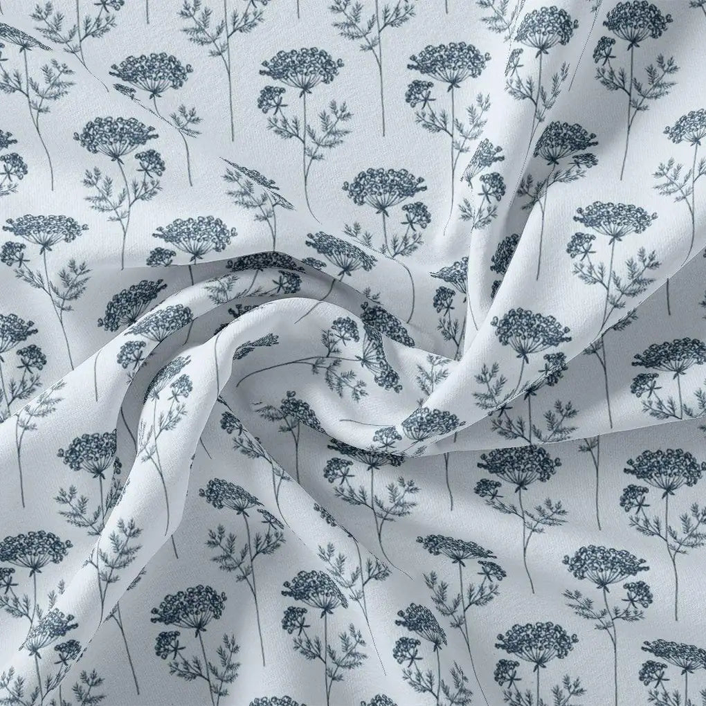 Winter Icy Flower Digital Printed Fabric  - Rayon – ra 0 ma0126 110 winter icy flower digital printed fabric rayon 1