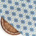 Tiny Blue Medallion Motif Digital Printed Fabric  - Rayon – ra 0 ma012738 110 tiny blue medallion motif digital printed fabric rayon 2