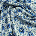 Tiny Blue Medallion Motif Digital Printed Fabric  - Rayon – ra 0 ma012738 110 tiny blue medallion motif digital printed fabric rayon 3