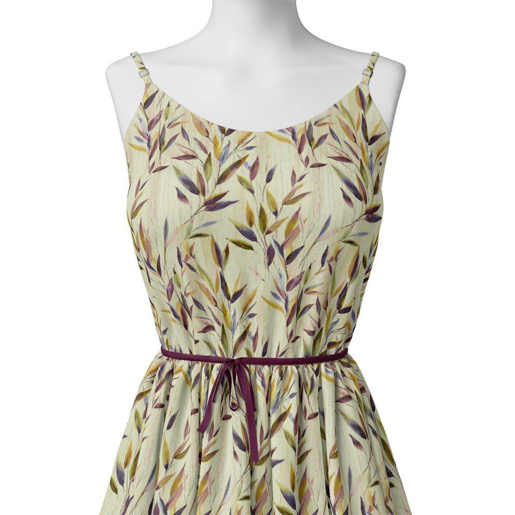 Painted Leaves Allover Digital Printed Fabric  - Rayon – ra 0 ma013670 110 painted leaves allover digital printed fabric rayon 2
