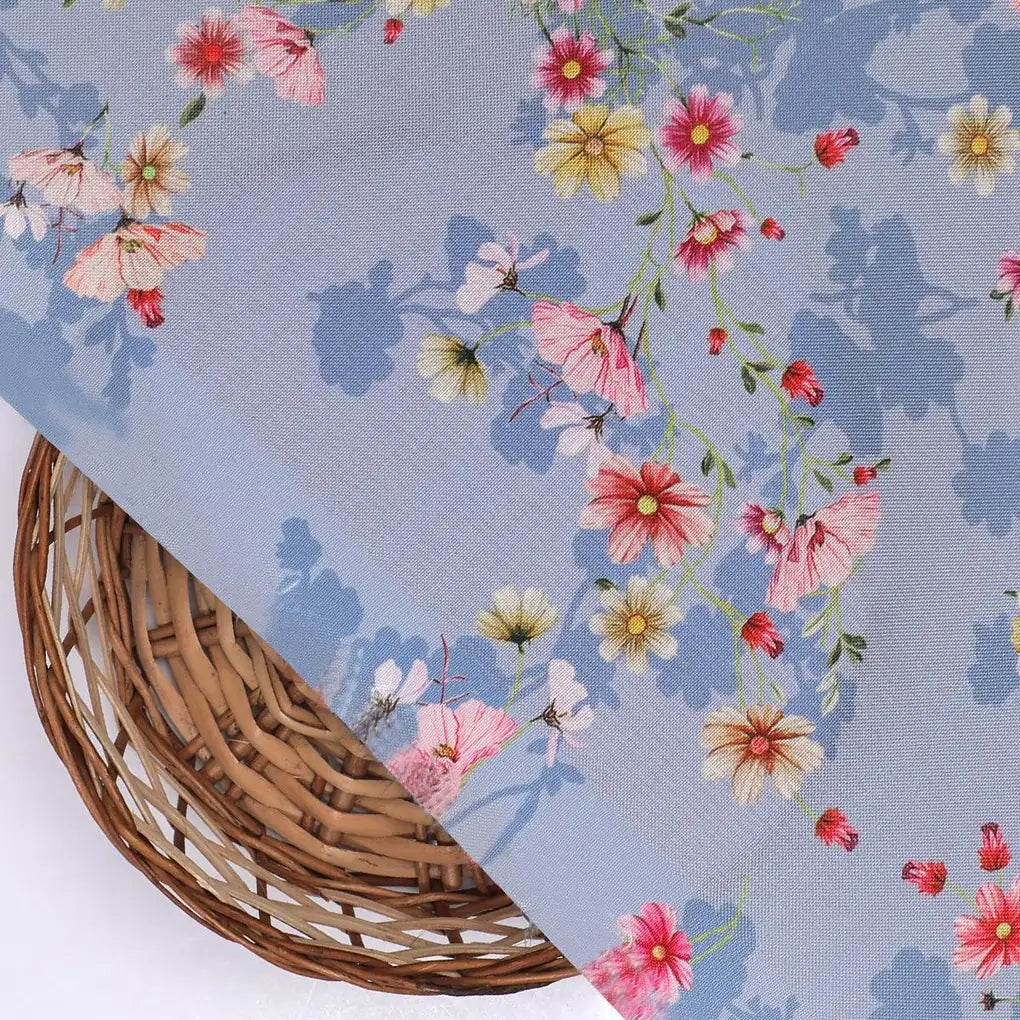 Colour Full Daisy With Spotted Background Digital Printed Fabric - Rayon – ra 0 ma016817 110 colour full daisy with spotted background digital printed fabric rayon 2