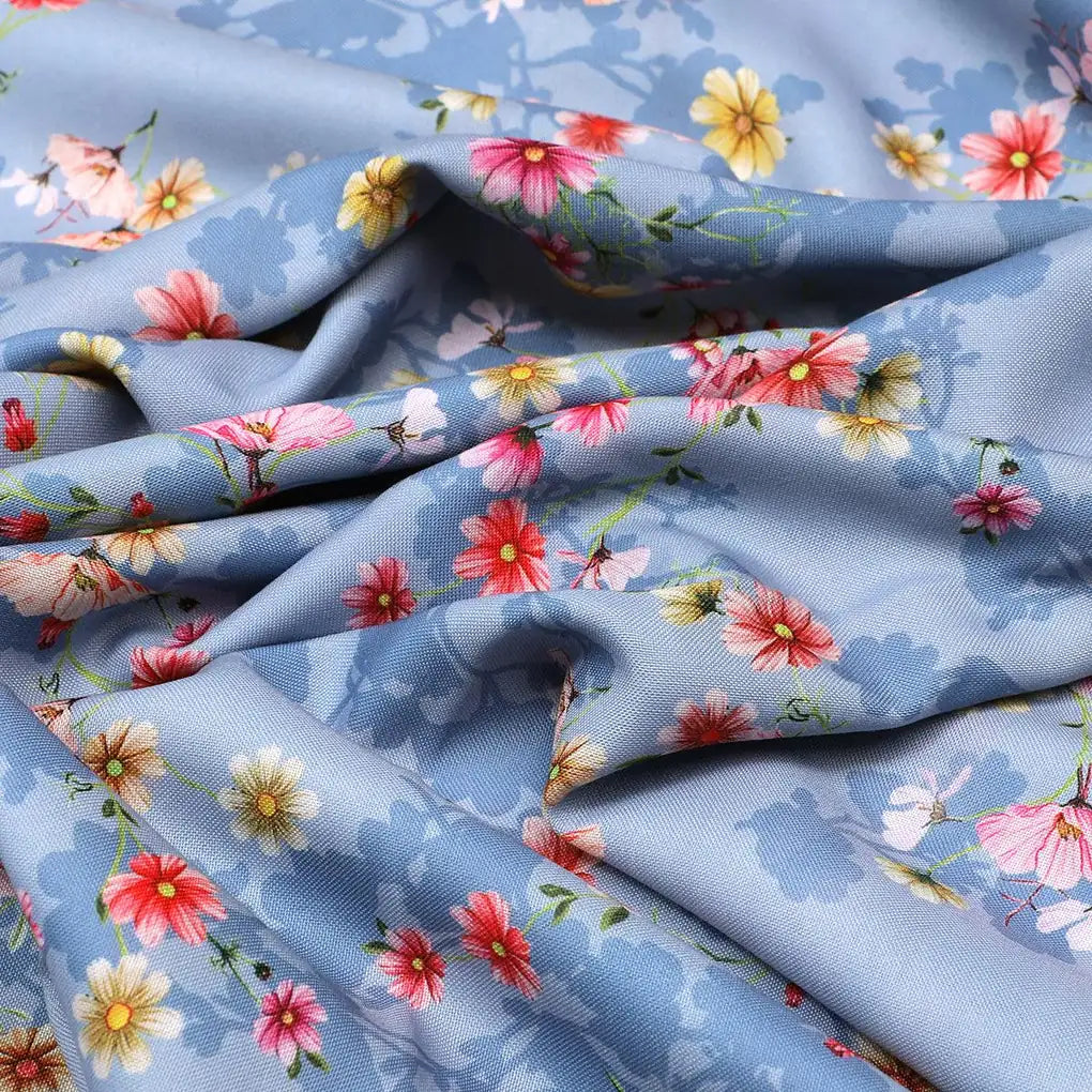 Colour Full Daisy With Spotted Background Digital Printed Fabric - Rayon – ra 0 ma016817 110 colour full daisy with spotted background digital printed fabric rayon 3