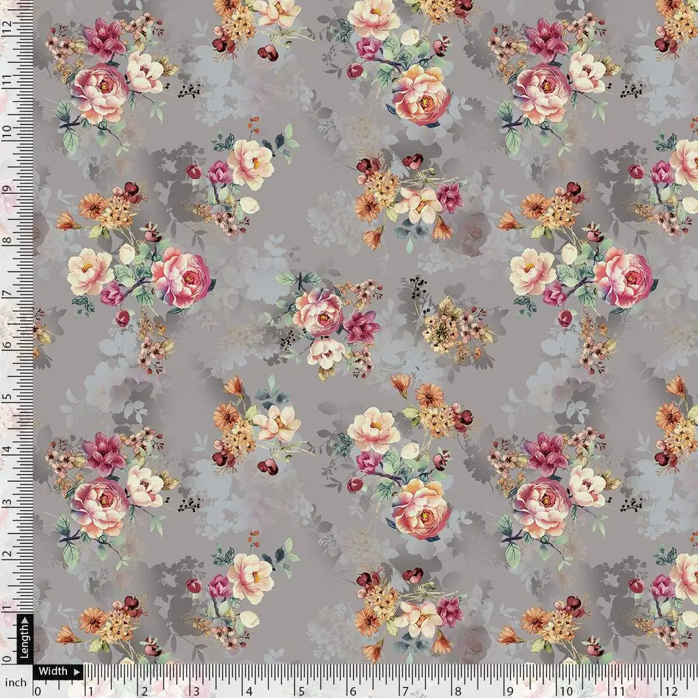 Beautiful Gradient Poppy And Orchid Flower Digital Printed Fabric - Rayon – ra 0 ma016844 110 beautiful gradient poppy and orchid flower digital printed fabric rayon 4