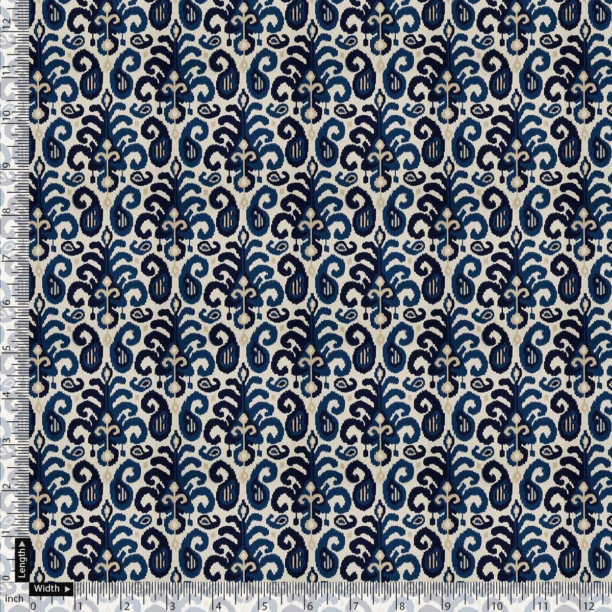 Decorative Paisley Seamless Repeat Digital Printed Fabric - Rayon - FAB VOGUE Studio®