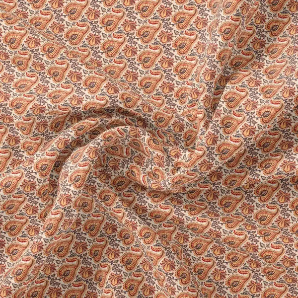 Beautiful Birch Leaves With Golden Flower Digital Printed Fabric - Rayon – ra 0 ma02032 110 beautiful birch leaves with golden flower digital printed fabric rayon 1
