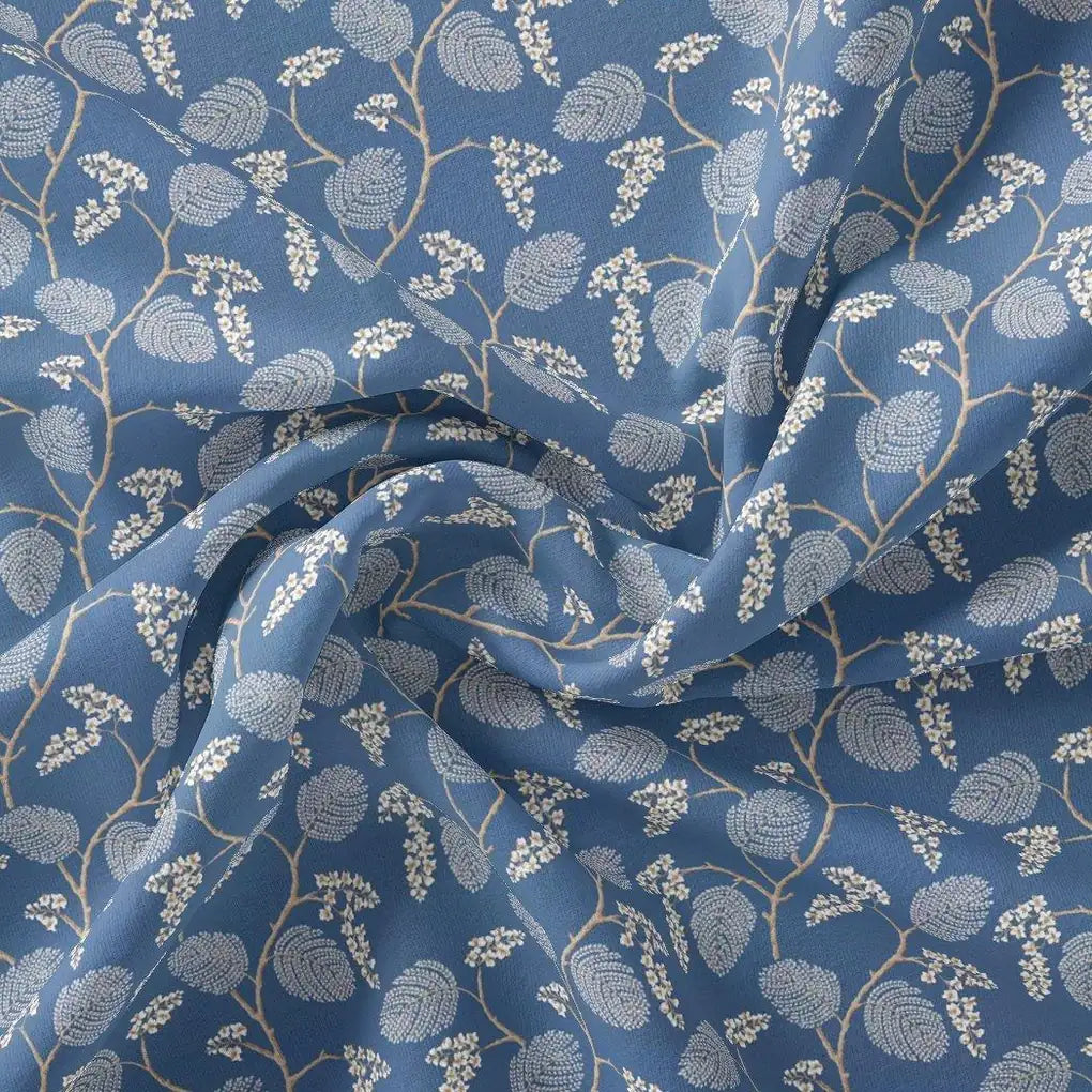 White Jasud Flower With Stalk Digital Printed Fabric - Rayon – ra 0 ma02863p3 110 white jasud flower with stalk digital printed fabric rayon 1