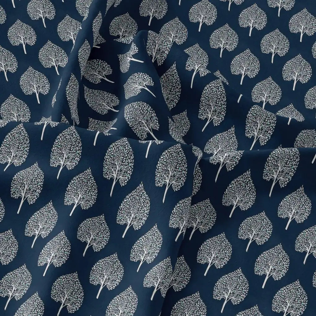 Stylized Mepal Leaf Motif Digital Printed Fabric - Rayon – ra 0 ma02999 110 stylized mepal leaf motif digital printed fabric rayon 3