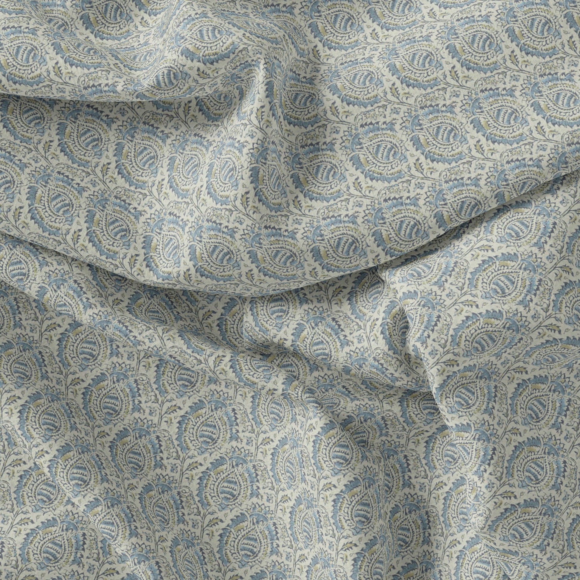 Innovative Art Of Leaves Digital Printed Fabric - Rayon - FAB VOGUE Studio®