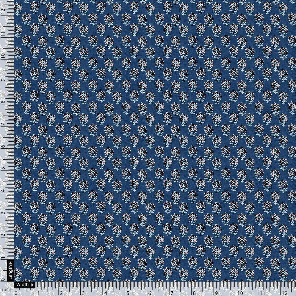 Lovely Blue Port Tree Leaves Digital Printed Fabric - Rayon – ra 0 ma0669 110 lovely blue port tree leaves digital printed fabric rayon 4