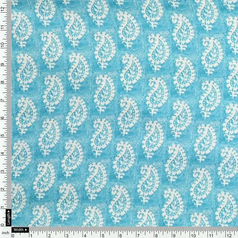 Morden Mango Leaves With Gumbo Colour Digital Printed Fabric - Rayon – ra 0 ma0694 110 morden mango leaves with gumbo colour digital printed fabric rayon 4