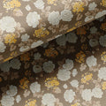 Beautiful Floral Vine Over Brown Base Digital Printed Fabric – ra 0 ma09110 110 beautiful floral vine over brown base digital printed fabric 3