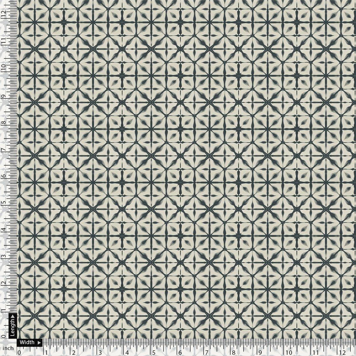 Watercolour Tringle And Square Seamless Pattern Digital Printed Fabric - Rayon - FAB VOGUE Studio®
