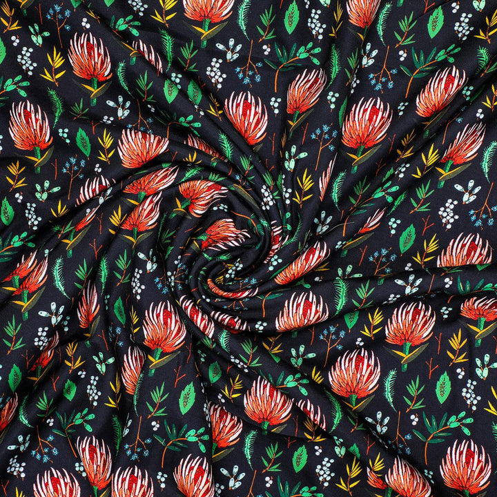 Lovely Lotus Digital Printed Fabric - FAB VOGUE Studio®