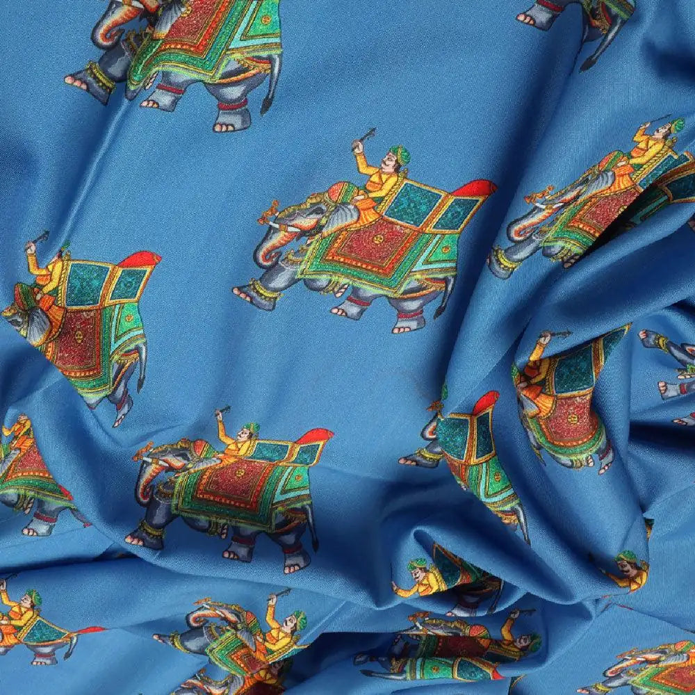 Traditional Elephant Motif Digital Printed Fabric – ra 0 ta01133 110 traditional elephant motif digital printed fabric 3