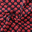 Beautiful Red Floral Over Dark Blue Base Printed Fabric – ra 0 ta01245 110 beautiful red floral over dark blue base printed fabric 1