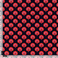 Beautiful Red Floral Over Dark Blue Base Printed Fabric – ra 0 ta01245 110 beautiful red floral over dark blue base printed fabric 4