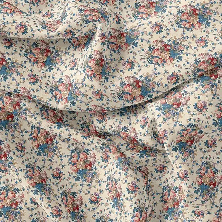Beautiful Ditsy Flowers On Blue Digital Printed Fabric - Rayon – ra 0 ta05681 110 beautiful ditsy flowers on blue digital printed fabric rayon 3