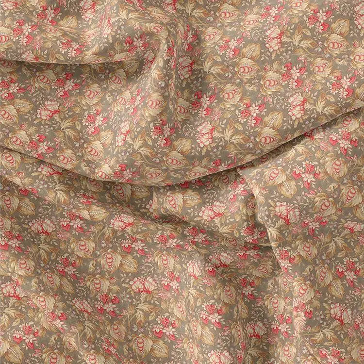 Decorative Leaves With Chiku Brown Digital Printed Fabric - Rayon – ra 0 ta05682 110 decorative leaves with chiku brown digital printed fabric rayon 3