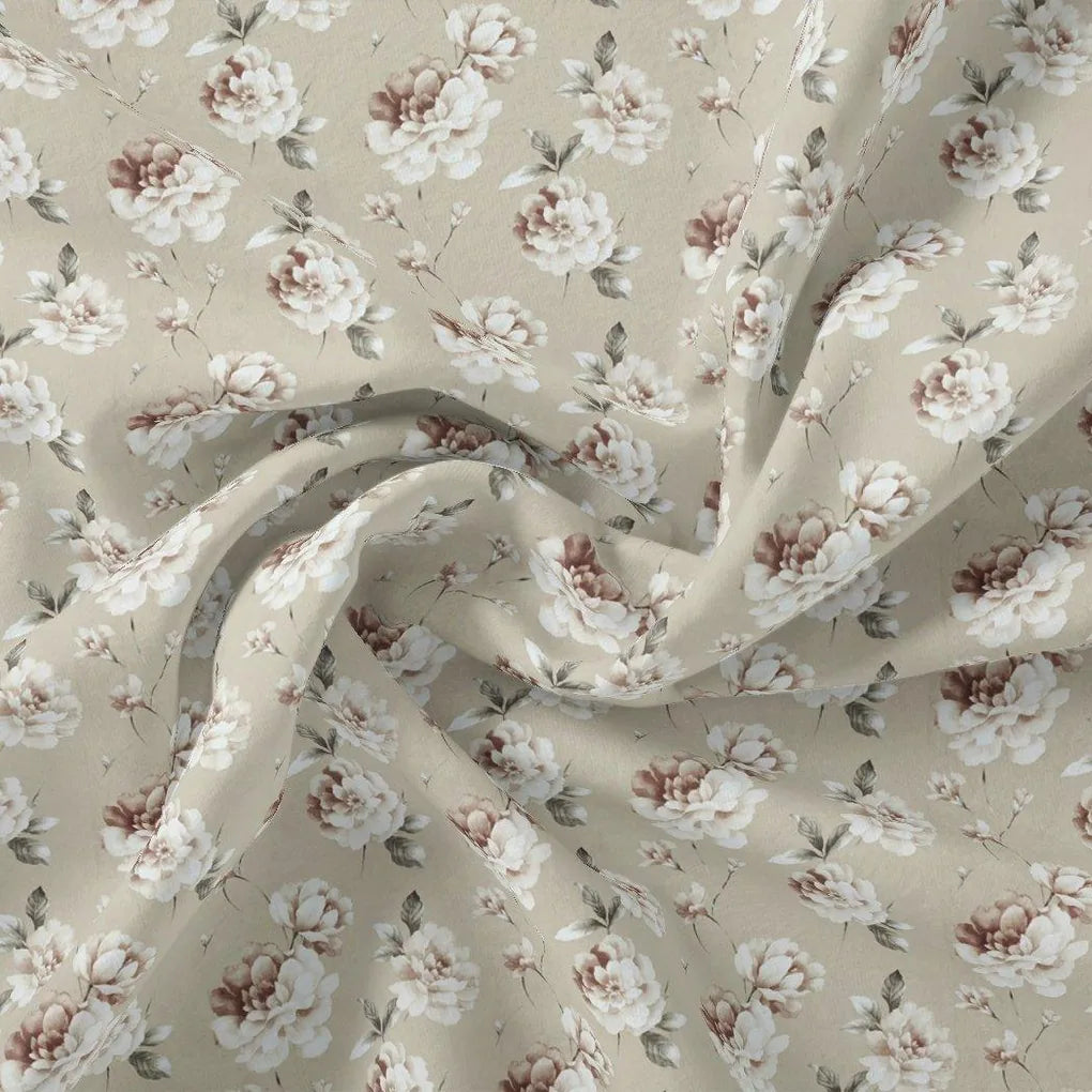 Greek Camelia Roses Digital Printed Fabric - Rayon – ra 0 ta05755 110 greek camelia roses digital printed fabric rayon 1