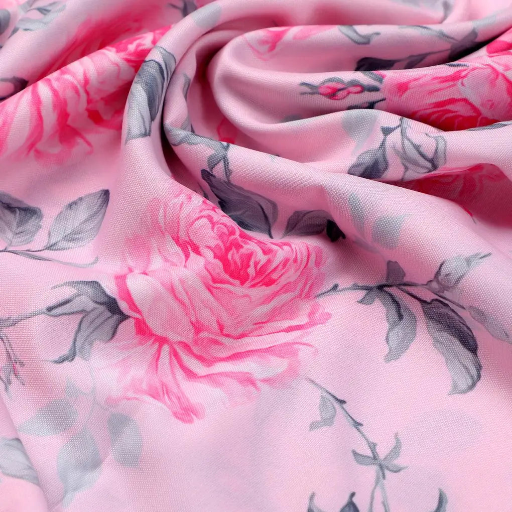 Pink Rose Allover Digital Printed Fabric - Rayon – ra 0 ta06118p2 110 pink rose allover digital printed fabric rayon 3