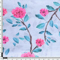 Pink Flower And Branch Digital Printed Fabric - Rayon – ra 0 ta06641p4 110 pink flower and branch digital printed fabric rayon 4