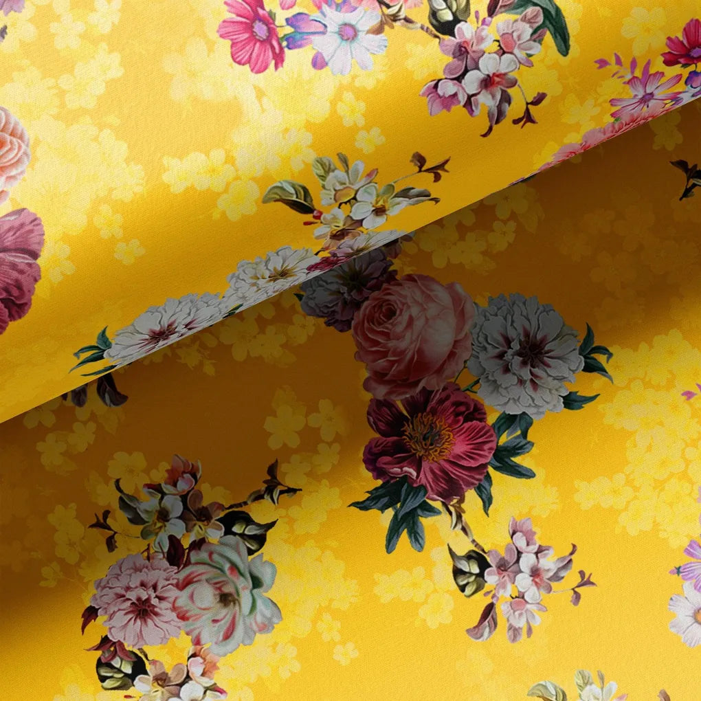 Beautiful Yellow Base Floral Bunch Digital Printed Fabric – ra 0 ta06677 110 beautiful yellow base floral bunch digital printed fabric 3