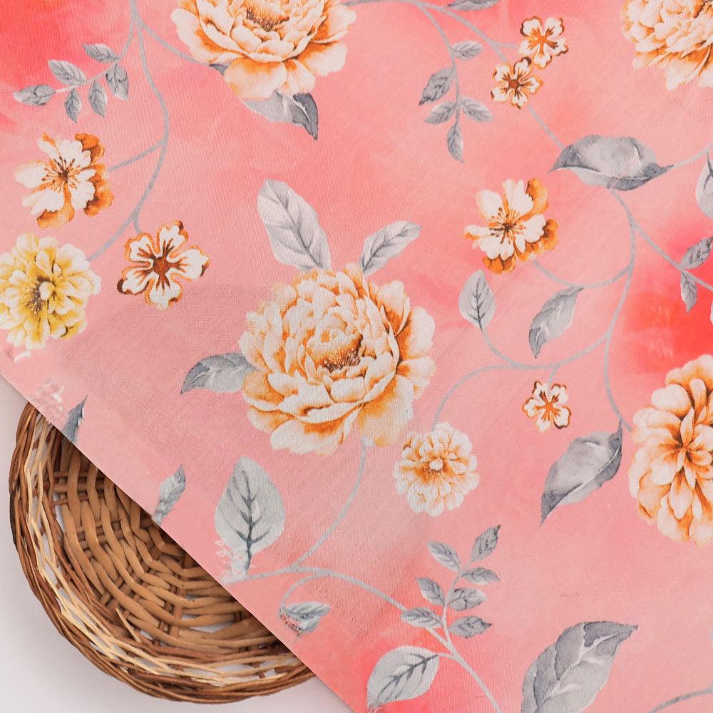 Beautiful Red Base Floral Vine Digital Printed Fabric – ra 0 ta06679 110 beautiful red base floral vine digital printed fabric 2