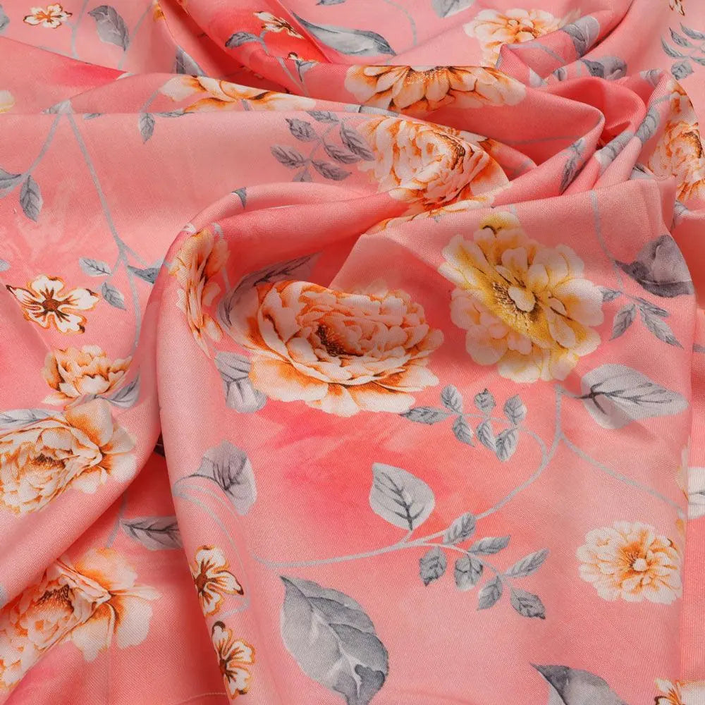 Beautiful Red Base Floral Vine Digital Printed Fabric – ra 0 ta06679 110 beautiful red base floral vine digital printed fabric 3