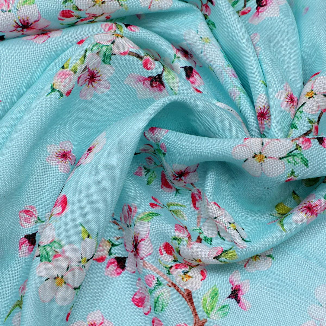 Beautiful Rama Floral Vine Digital Printed Fabric - FAB VOGUE Studio®