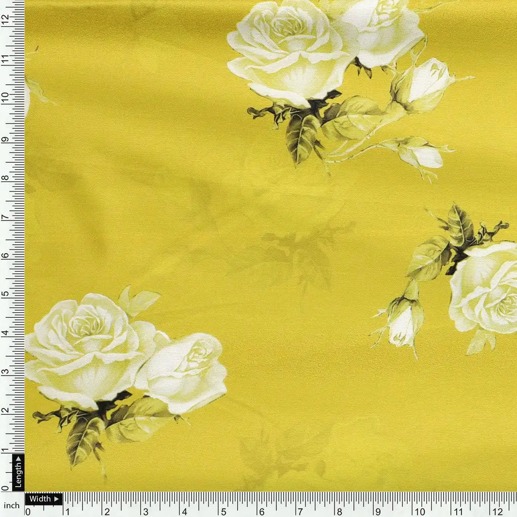 Lemon Yellow Flower Allover Digital Printed Fabric - Rayon – ra 0 ta06831p8 110 lemon yellow flower allover digital printed fabric rayon 4