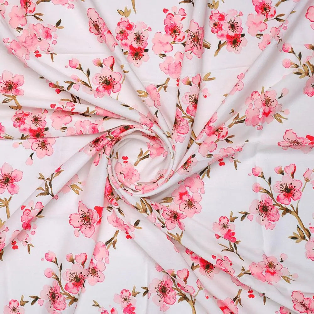 Beautiful Red Flowers over White Base Digital Printed Fabric – ra 0 ta06840p1 110 beautiful red flowers over white base digital printed fabric 1