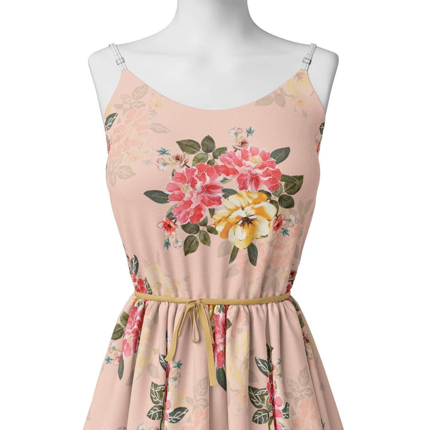Colorful Floral Peach-Base Digital Printed Fabric – ra 0 ta07199p3 110 colorful floral peach base digital printed fabric 2